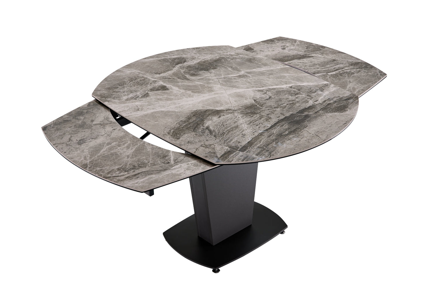 ESF Furniture - Extravaganza 2417 Marble Table Grey Taupe with 3405 Chairs Beige - 2417-3405BEIGE-4CHAIR ESF Furniture