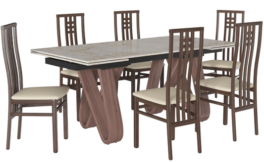 ESF Furniture - Extravaganza 9086 Dining Table with Scala Chairs - 9086-SCALA-8CHAIR ESF Furniture