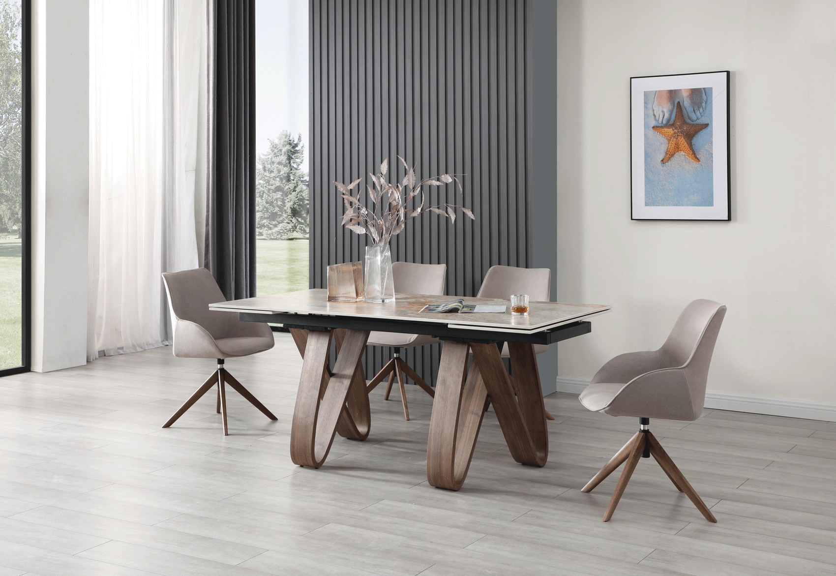 ESF Furniture - Extravaganza 9086 Dining Table - 9086TABLE ESF Furniture