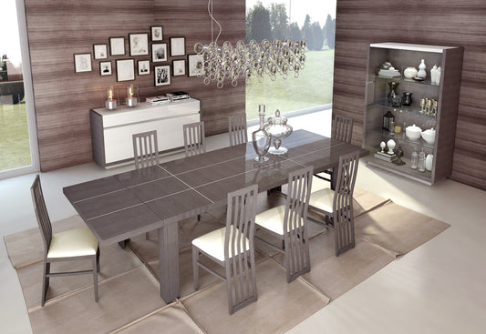 ESF Furniture - Mangano 10 Piece Dining Room Furniture Set in Brown - MANGANOBROWN-10SET ESF Furniture