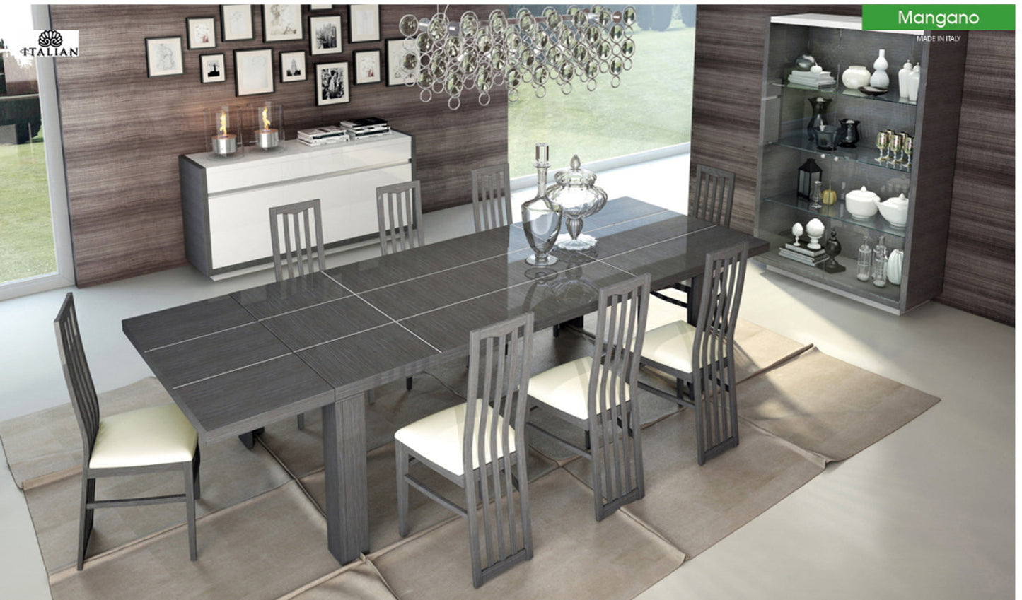 ESF Furniture - Mangano 9 Piece Dining Table Set in Grey - MANGANOGREY-9SET ESF Furniture