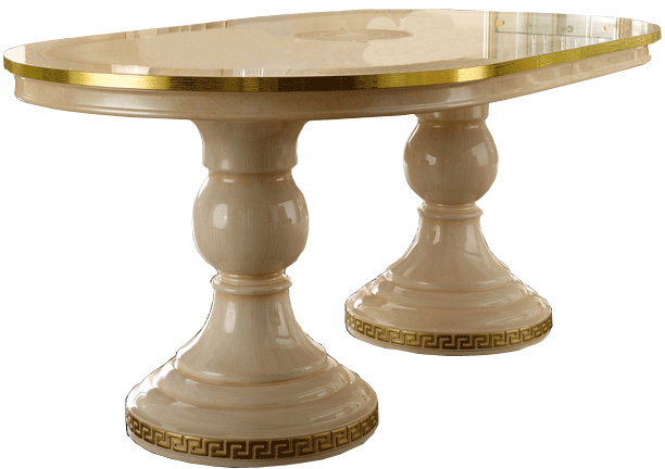 ESF Furniture - Aida Dining Table with 18" ext. - AIDATABLEIVORY ESF Furniture