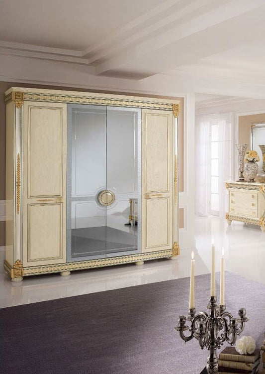 ESF Furniture - Arredoclassic Italy Liberty 4-Door Wardrobe - LIBERTY4DOORW ESF Furniture