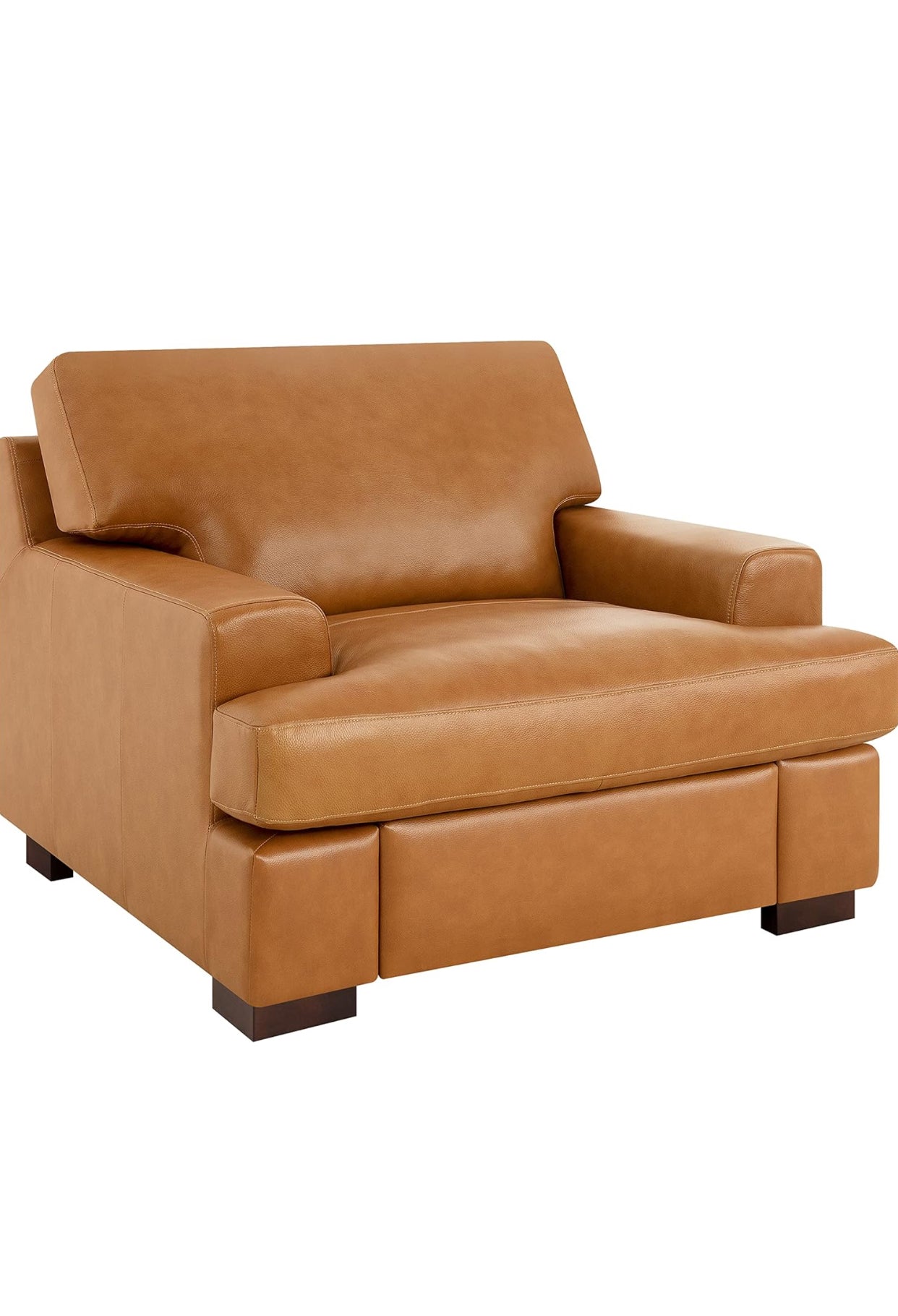 Genuine 3pc Cognac Leather (SOFA,LOVE SEAT & CHAIR) Premium Down Filled Cushions House to Home Furnishings LLC