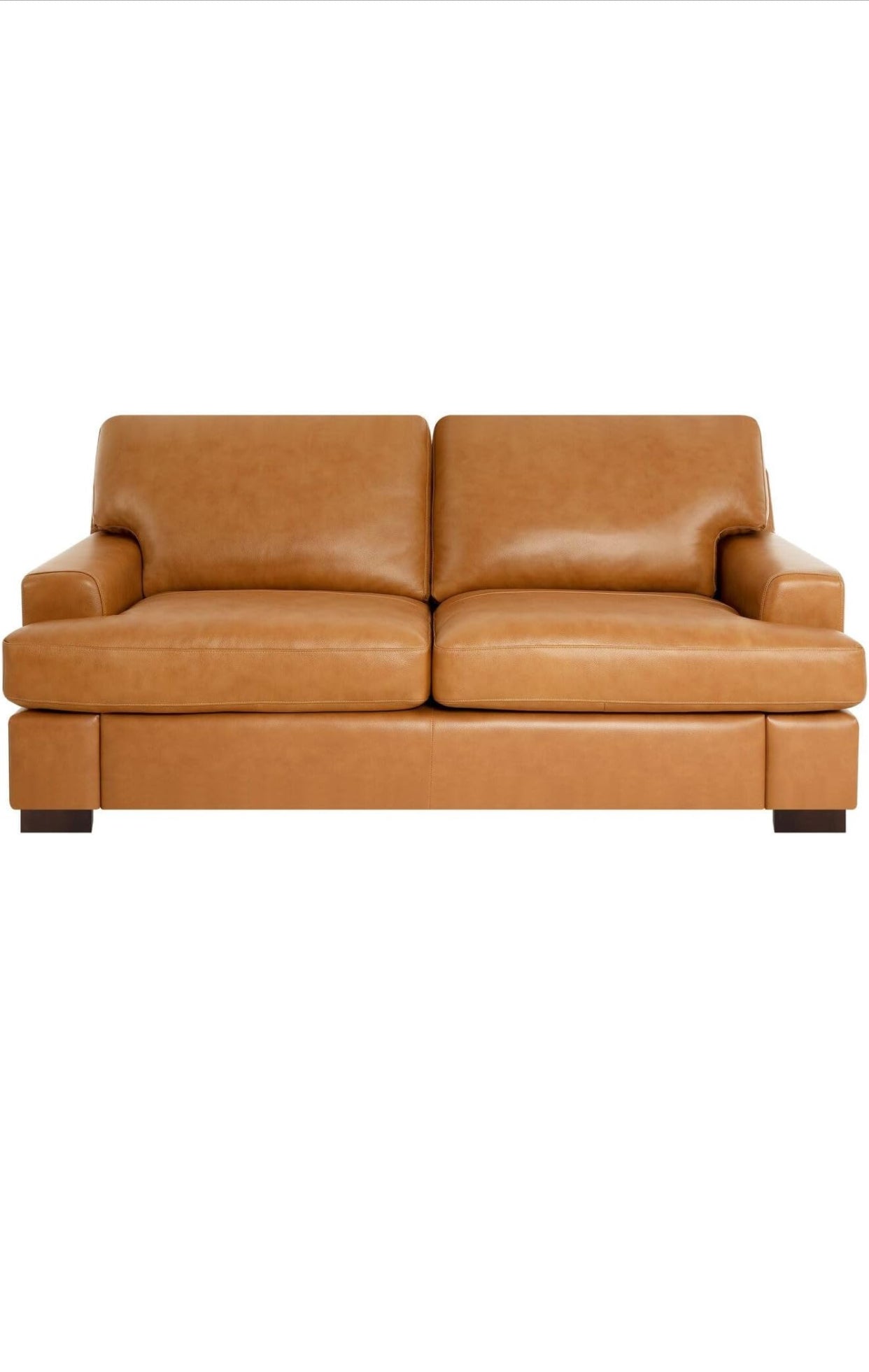 Genuine 3pc Cognac Leather (SOFA,LOVE SEAT & CHAIR) Premium Down Filled Cushions House to Home Furnishings LLC