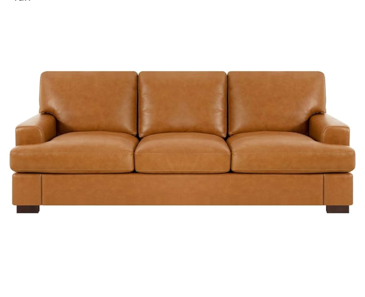 Genuine 3pc Cognac Leather (SOFA,LOVE SEAT & CHAIR) Premium Down Filled Cushions House to Home Furnishings LLC