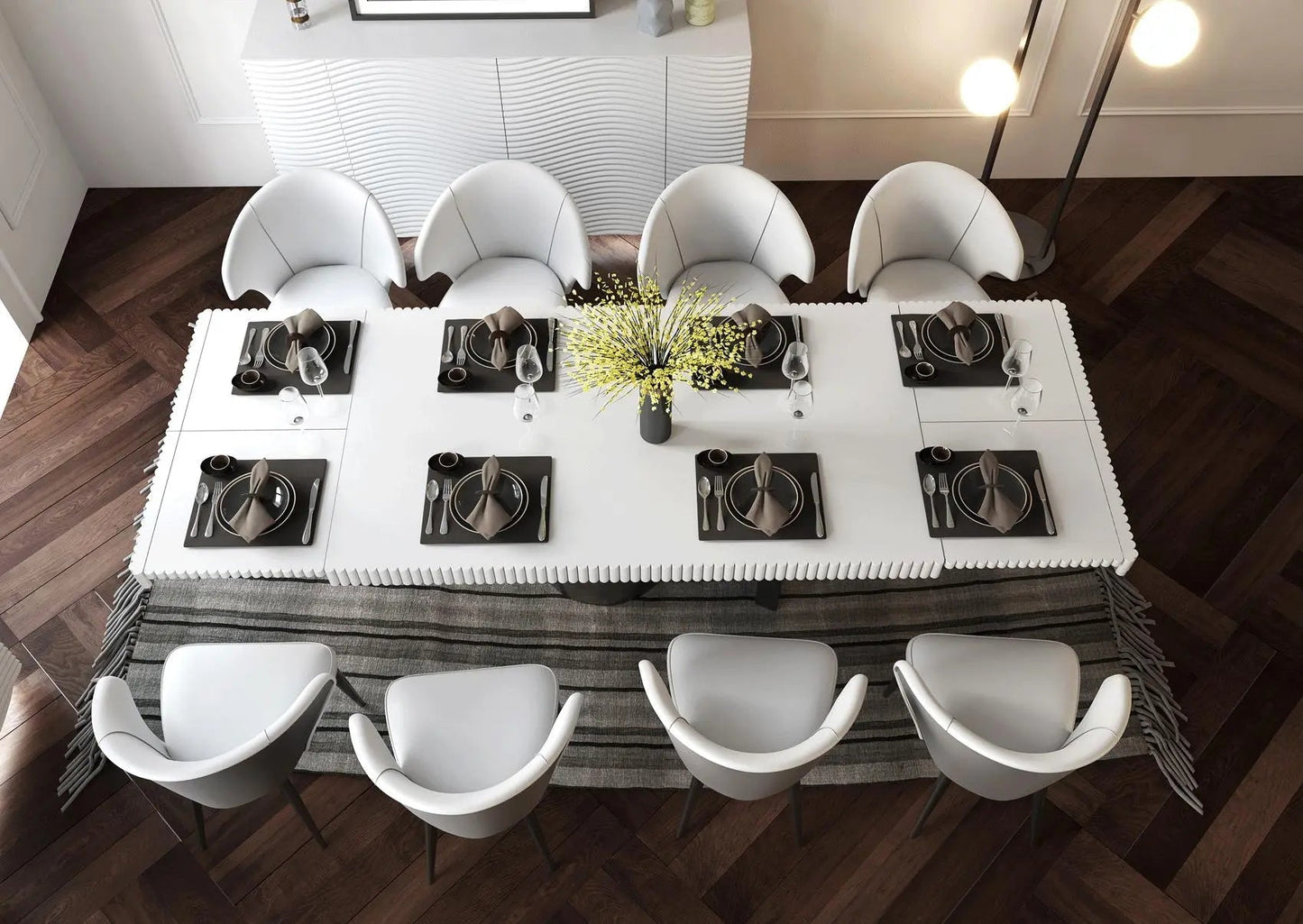 Glam Shiny Dining Room Set by ESF Furniture ESF Furniture