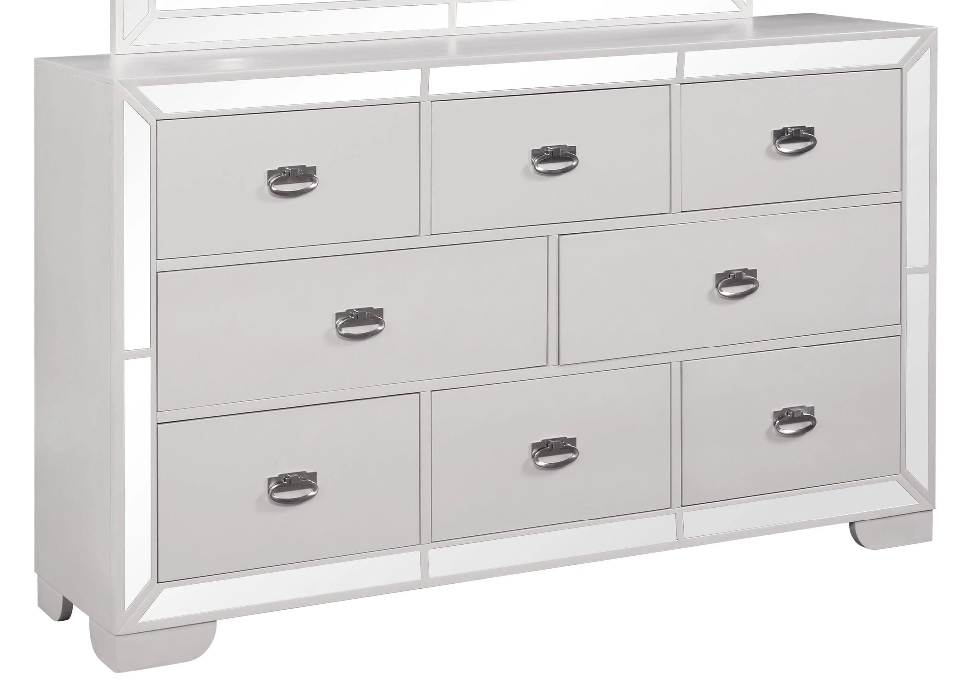 Grand Gloria 6Pc Contemporary Bedroom Set in White Finish by Cosmos Furniture Cosmos Furniture