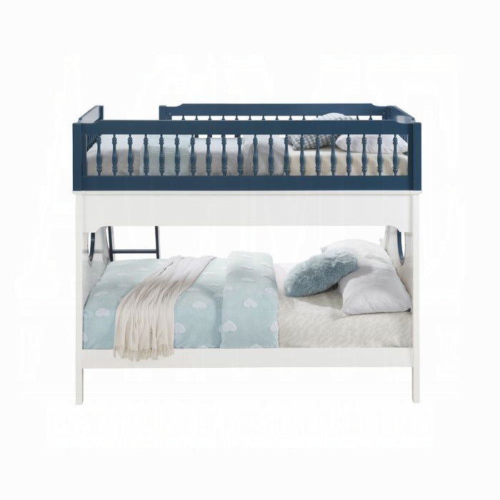 NAUTIA Blue/White Twin/Full Bunk Bed FOA East