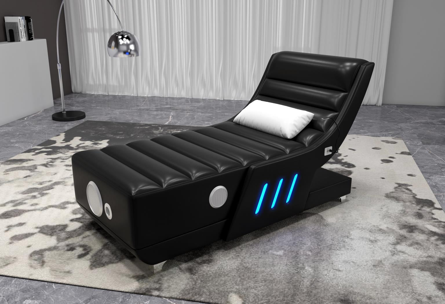 VISCOTTI 🔊“Bluetooth Speaker” 🔊Home Theater Sectional Sofa with LED LIGHTING 💡 & USB 🔌Charging Ports 🔌 Titanic