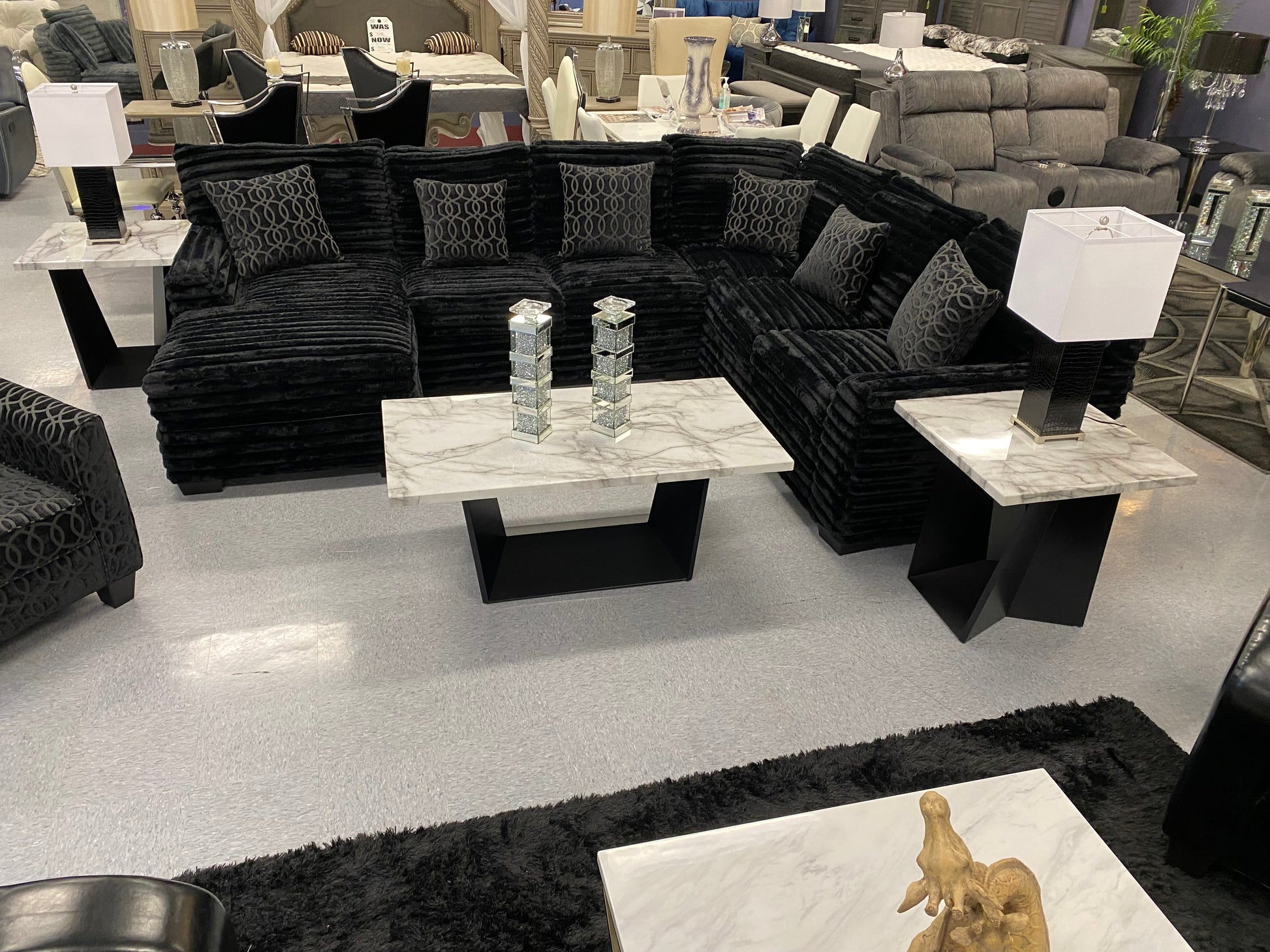 Dresden “TEDDY BEAR PLUSH”®️ Sectional Sofa *(With Reversible Chaise)*  “Right Or Left” Facing Chaise Lounge (Custom Made) “Pick Your Color or Fabric” House To Home Furnishings Custom Made