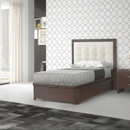 ESF Furniture - Dupen Spain Regina Storage Twin Size Bed with Frame in Wenge - REGINABEDTS ESF Furniture