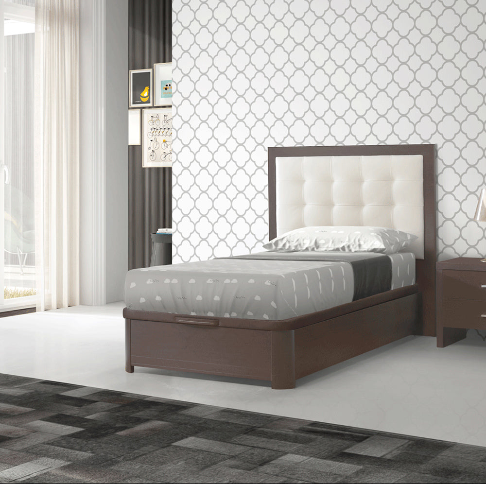 ESF Furniture - Regina 2 Piece Storage Twin Size Bedroom Set in Wenge - REGINABEDTS-2SET ESF Furniture