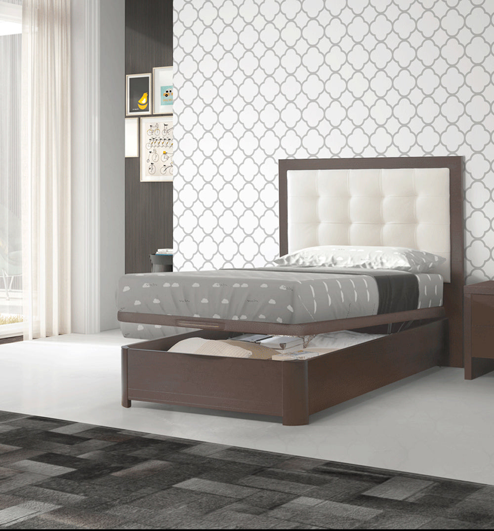 ESF Furniture - Regina 3 Piece Storage Full Size Bedroom Set in Wenge - REGINABEDFS-3SET ESF Furniture