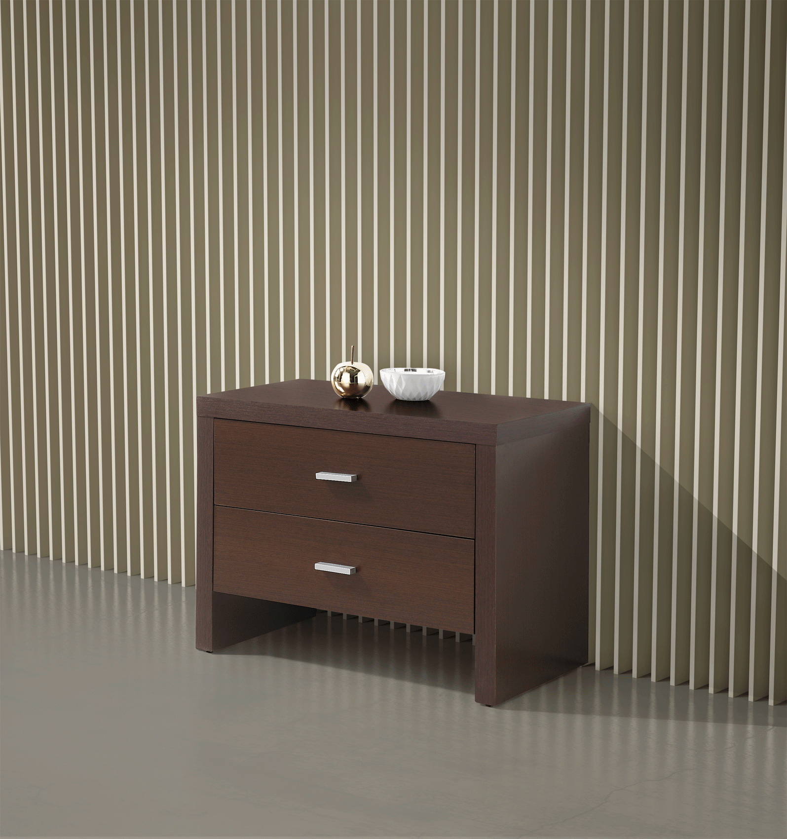 ESF Furniture - Regina 2 Piece Storage Full Size Bedroom Set in Wenge - REGINABEDFS-2SET ESF Furniture