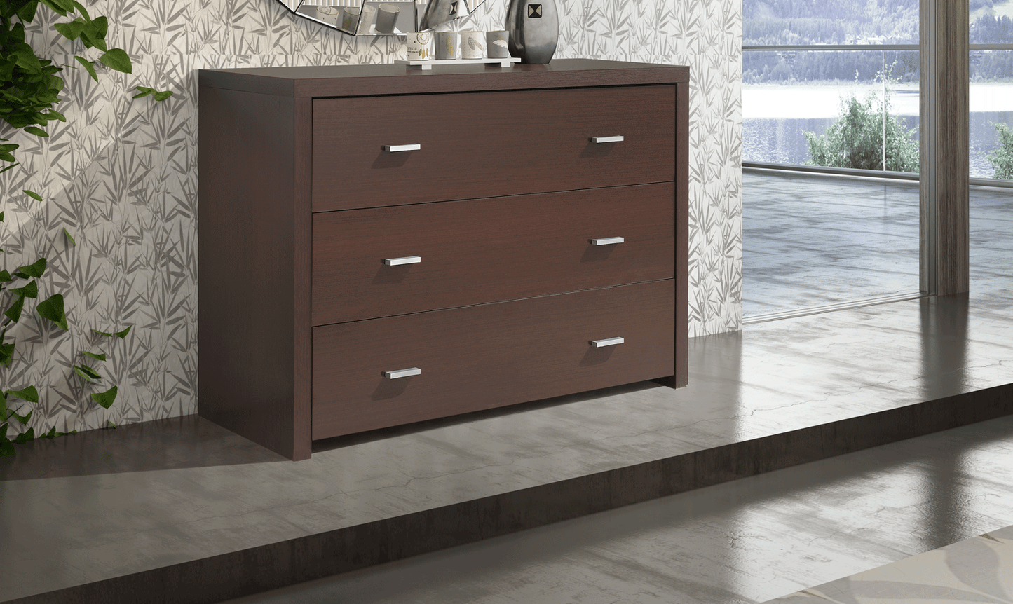 ESF Furniture - Regina 3 Piece Storage Full Size Bedroom Set in Wenge - REGINABEDFS-3SET ESF Furniture