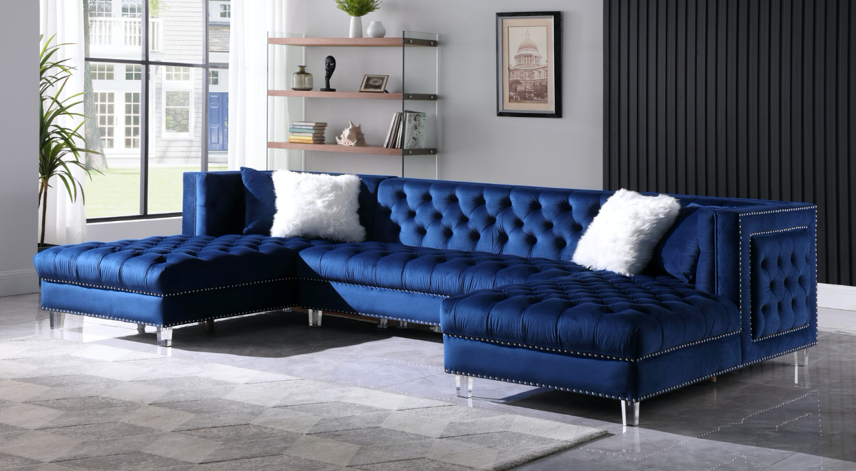 Vienna Velvet Sectional Massa Gallery Furniture