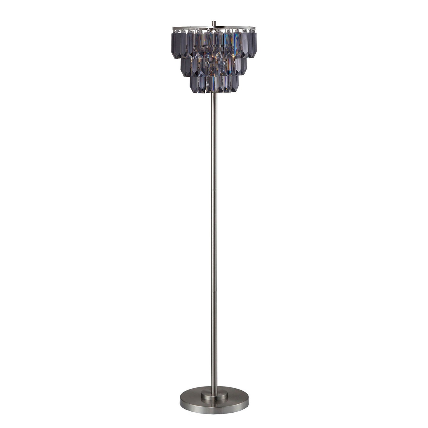 Meg Black/Chrome Floor Lamp FOA East