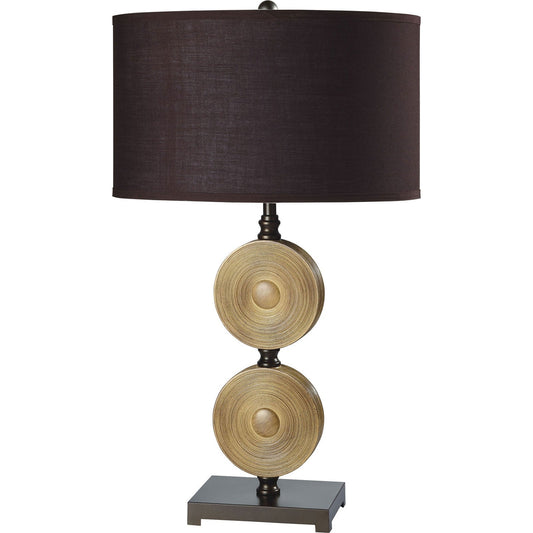 Suzy Light Caramel/Espresso 10"H Table Lamp (2/CTN) FOA East