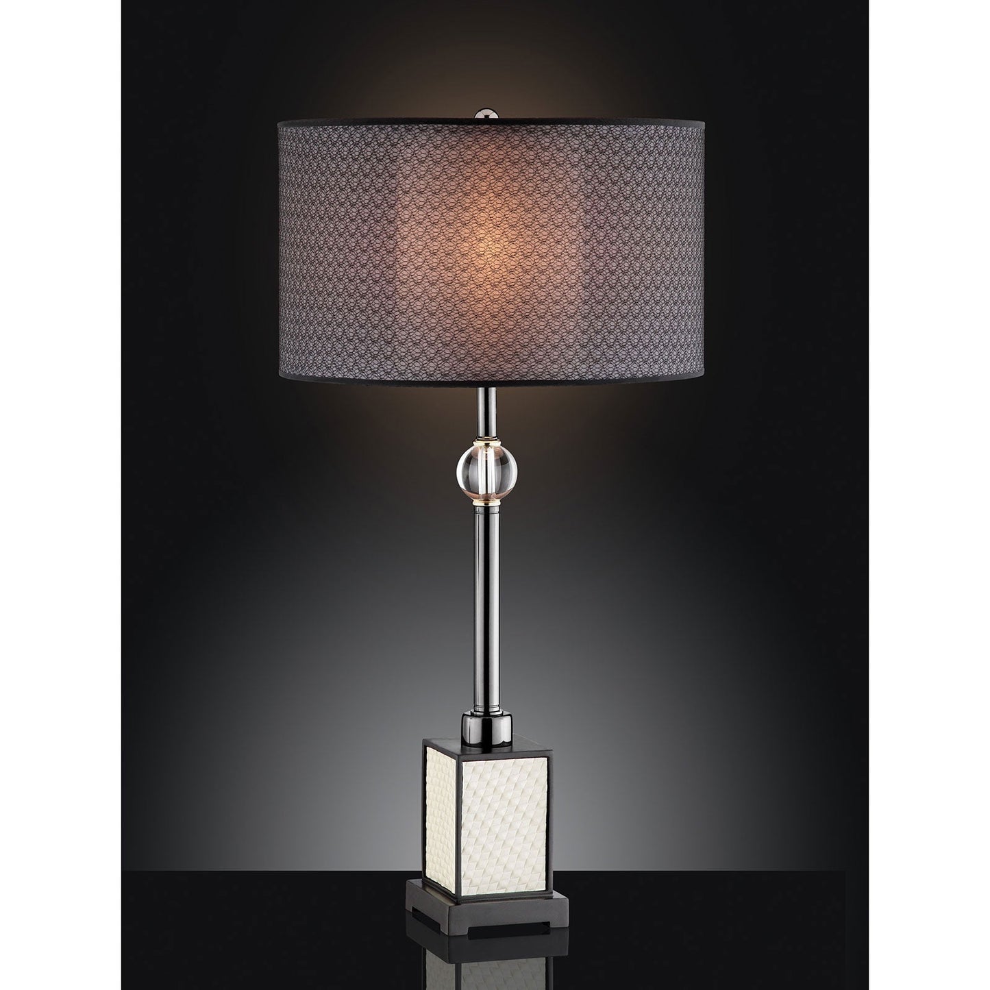 Magda Black/Chrome Table Lamp FOA East