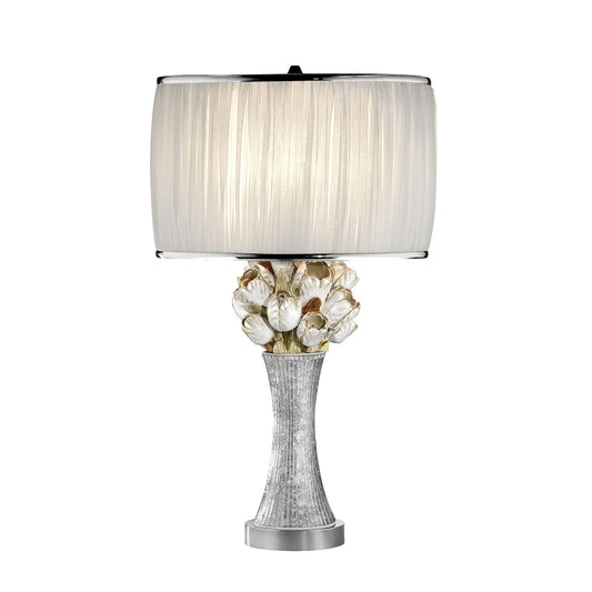 Simone White/Silver Table Lamp FOA East