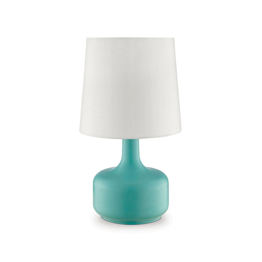 Farah Teal 17"H Matte Teal Table Lamp FOA East