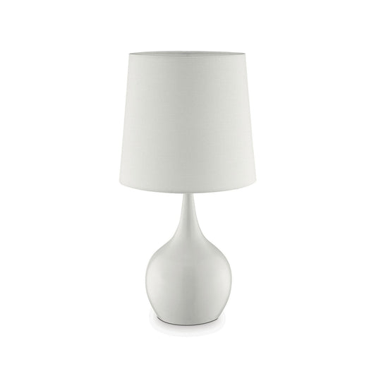 Edie White 23.5"H Glossy White Table Lamp FOA East