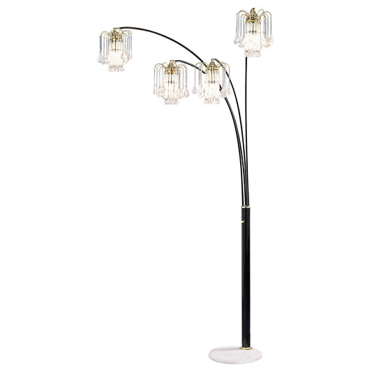 Elouise Black/Gold Arch Lamp FOA East