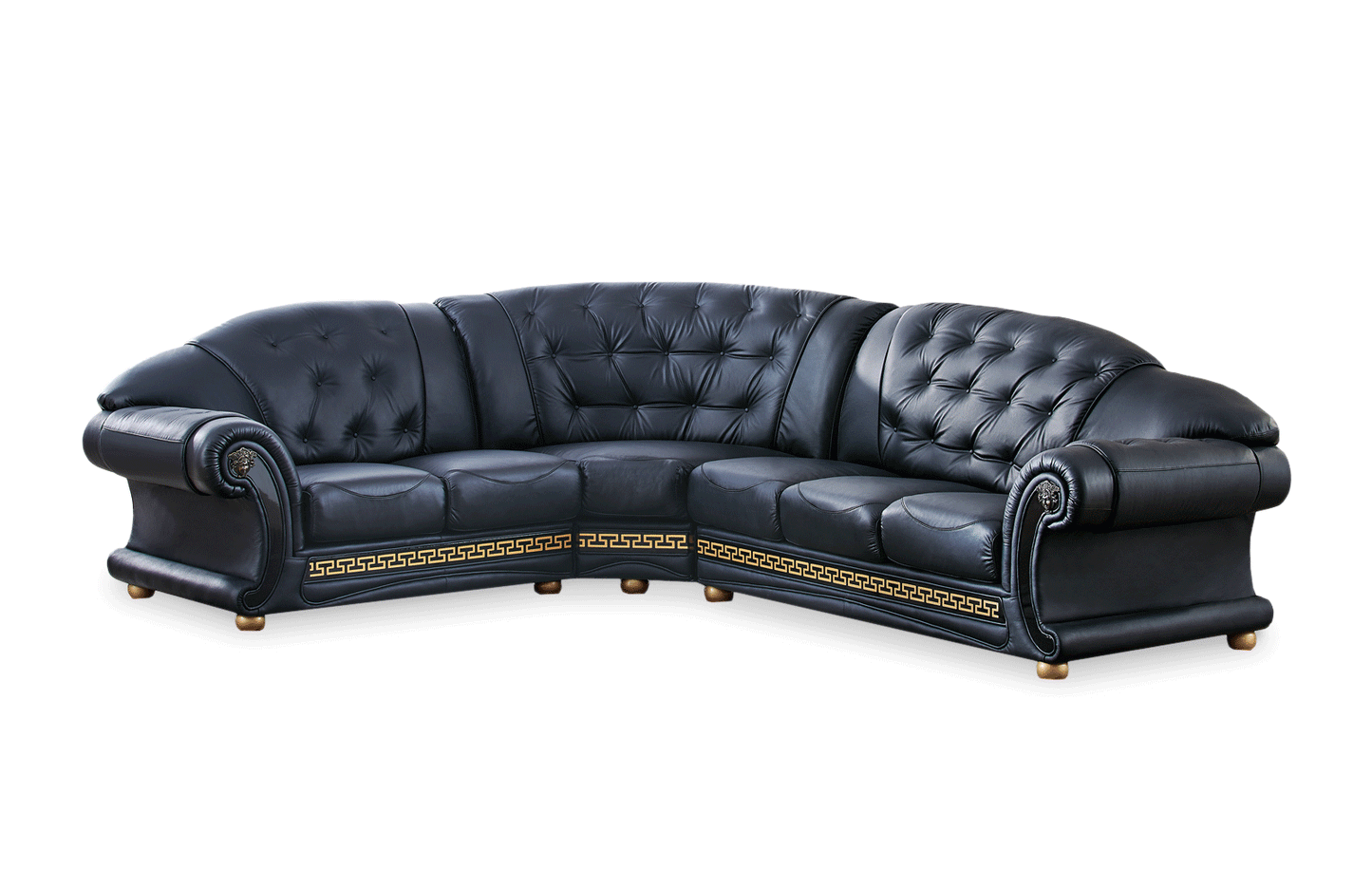 ESF Furniture - Apolo Sectional Left Facing Black - APOLOSECTLEFTBLACK ESF Furniture