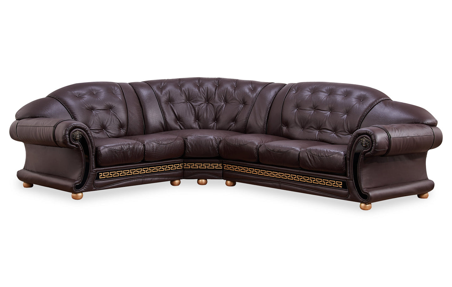 ESF Furniture - Apolo Sectional Left Facing Brown - APOLOSECTLEFTBROWN ESF Furniture