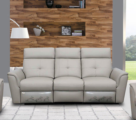 ESF Furniture - 8501 3 Sofa w-2 Recliners in Light Grey - 85013 ESF Furniture