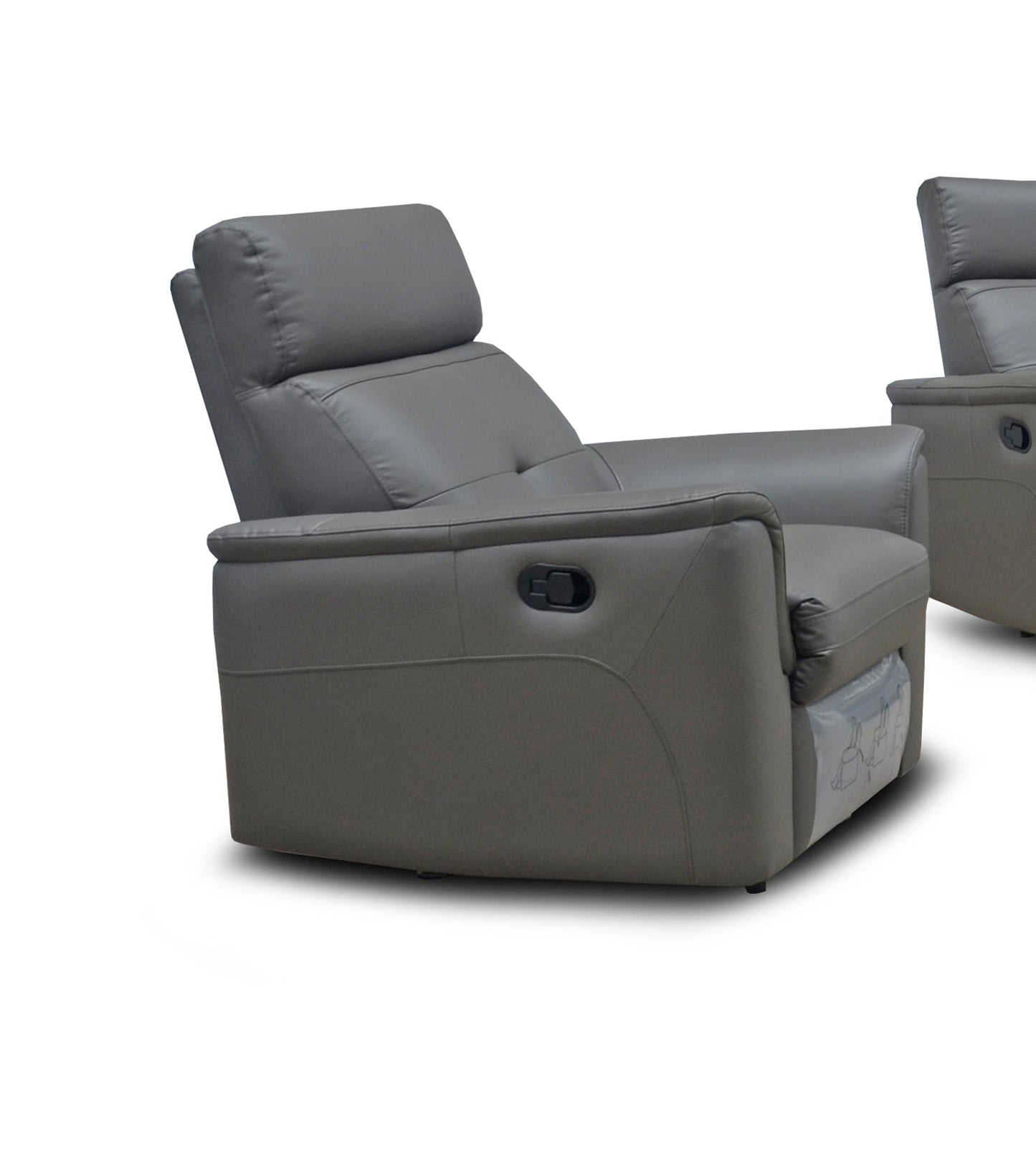 ESF Furniture - 8501 3 Piece Recliner Living Room Set in Dark Grey - 8501DARKGREY-SLC ESF Furniture
