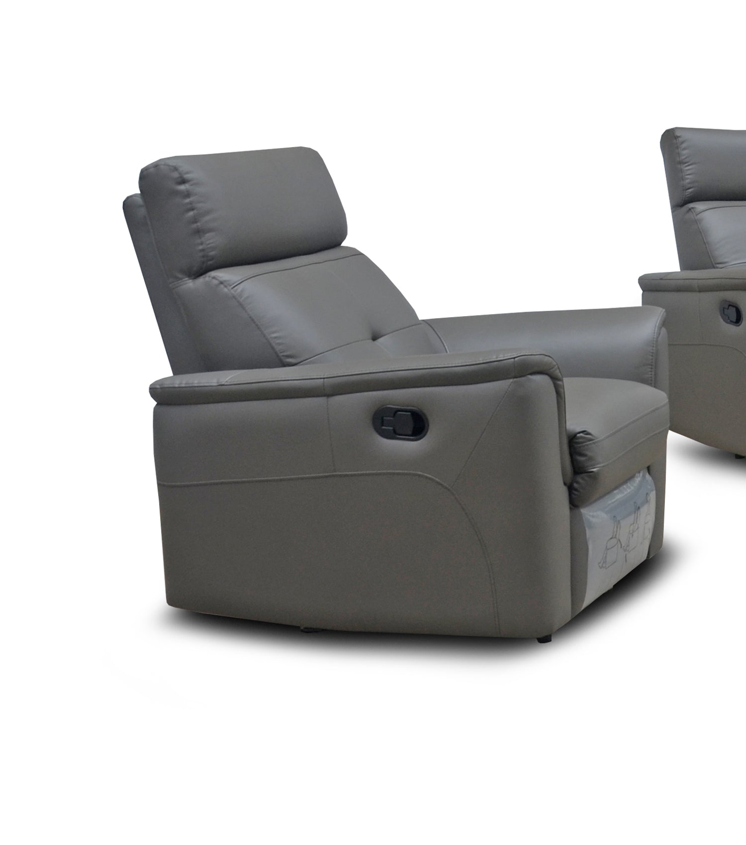 ESF Furniture - 8501 3 Piece Recliner Living Room Set in Dark Grey - 8501DARKGREY-SLC ESF Furniture