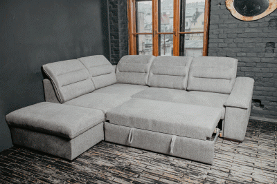 ESF Furniture - Oliver Sectional Left w/ Bed and Storage - OLIVER-SEC-LEFT ESF Furniture