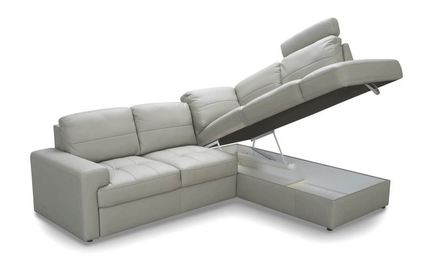 ESF FURNITURE - Ella Right Sectional w/Bed in Taupe - ELLASECTIONAL ESF Furniture