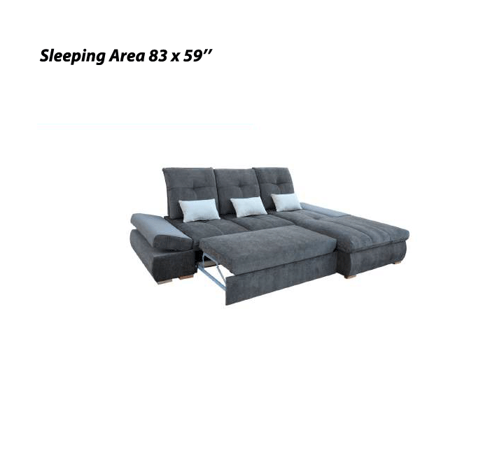 ESF FURNITURE - Estero Sectional Right with Bed and storage - ESTERO ESF Furniture