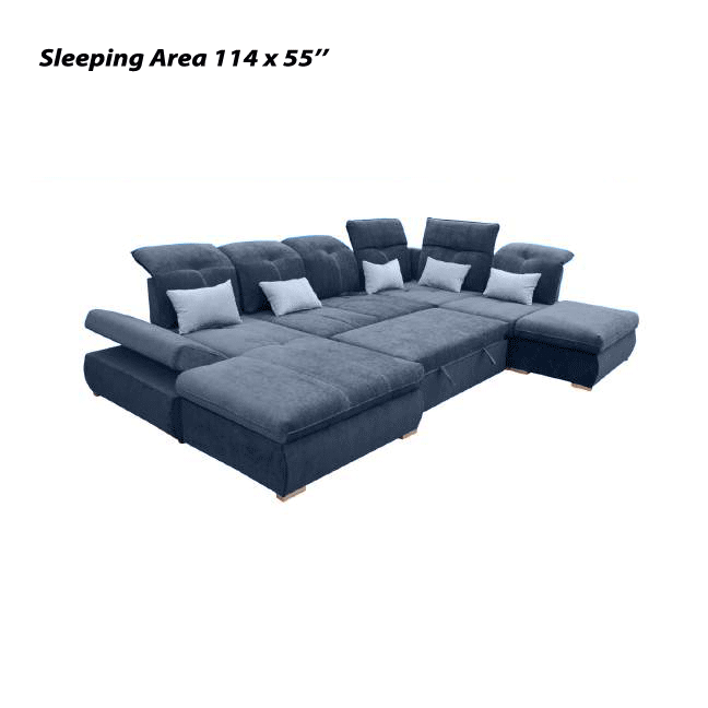 ESF FURNITURE - Opera Left Sectional in Dark Blue - OPERASECTIONAL ESF Furniture