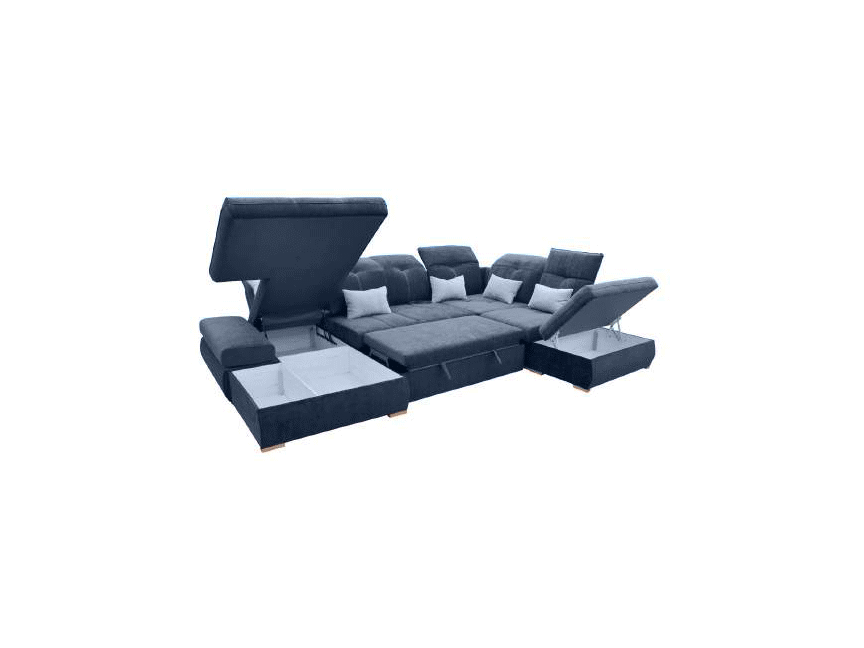 ESF FURNITURE - Opera Left Sectional in Dark Blue - OPERASECTIONAL ESF Furniture