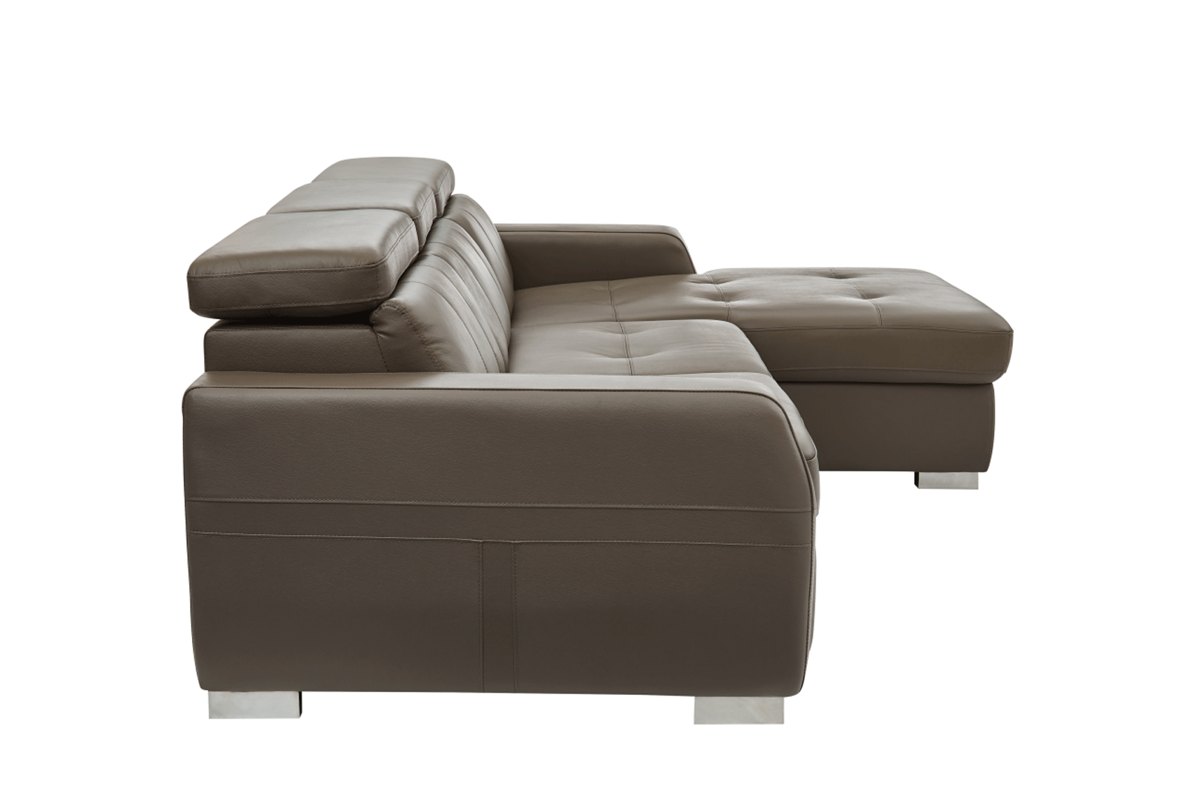 ESF Furniture - 1822 Sectional Right w/Bed in Grayish Brown Taupe - 1822SECTIONAL ESF Furniture