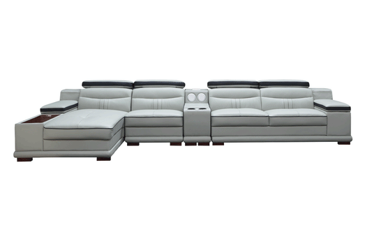 ESF Furniture - 908 Sectional Left in Light Grey - 908SECTIONAL ESF Furniture