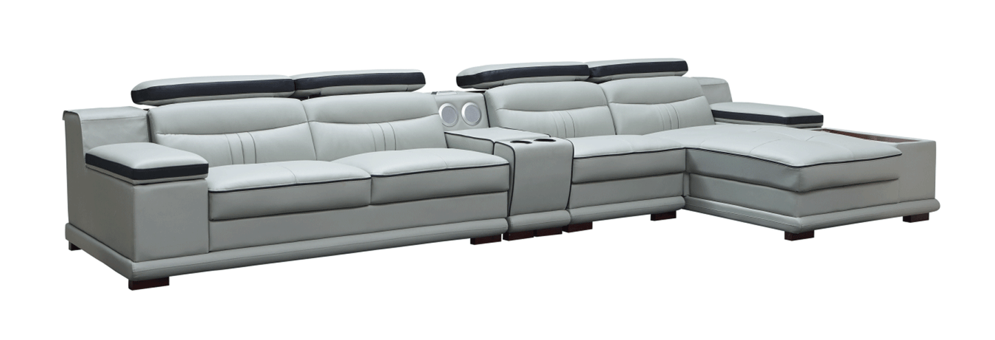 ESF Furniture - 908 Sectional Right in Light Grey - 908SECTIONALRIGHT ESF Furniture