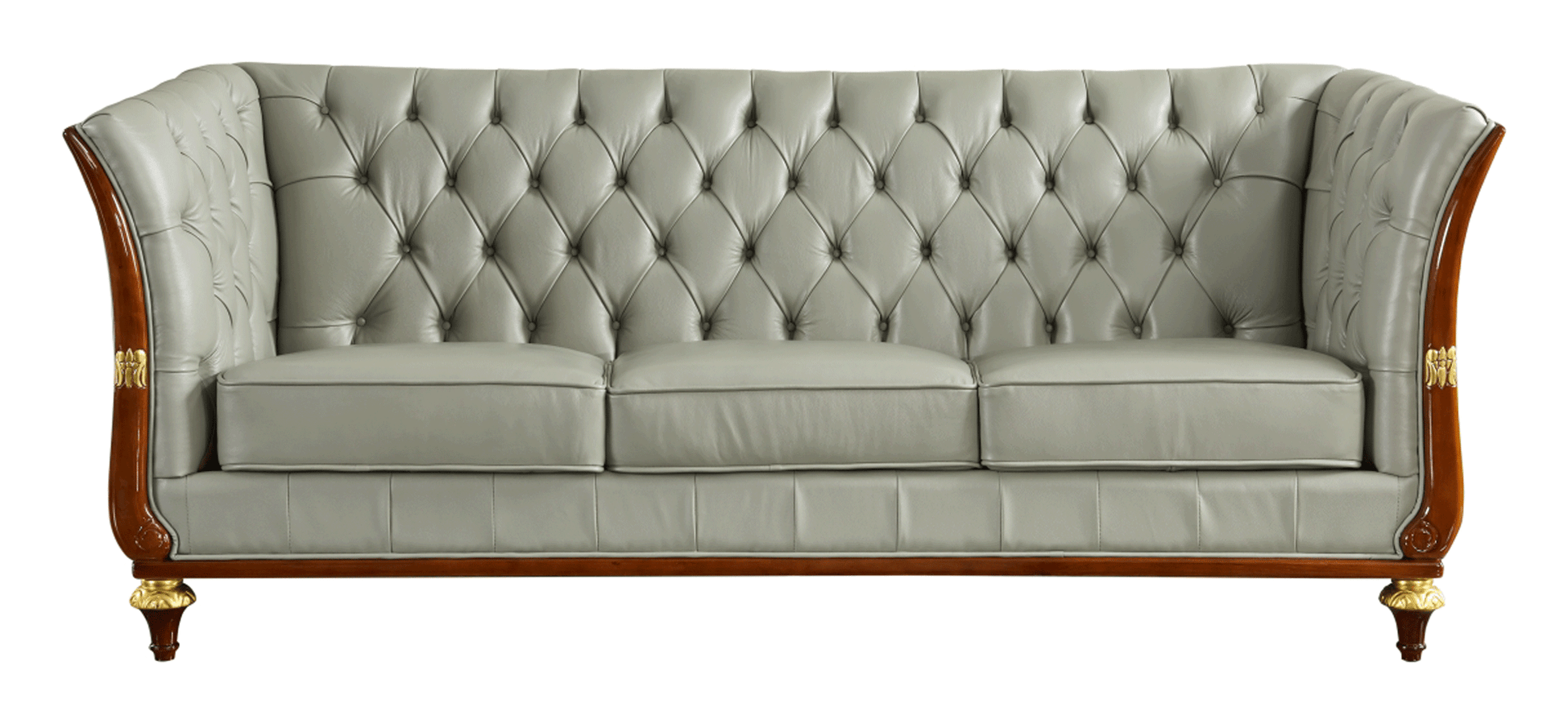 ESF Furniture - 401 Grey Leather Sofa - 4013 ESF Furniture