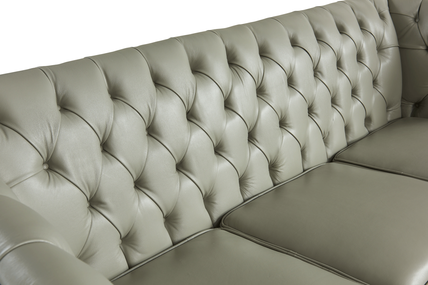 ESF Furniture - 401 Grey Leather Sofa - 4013 ESF Furniture