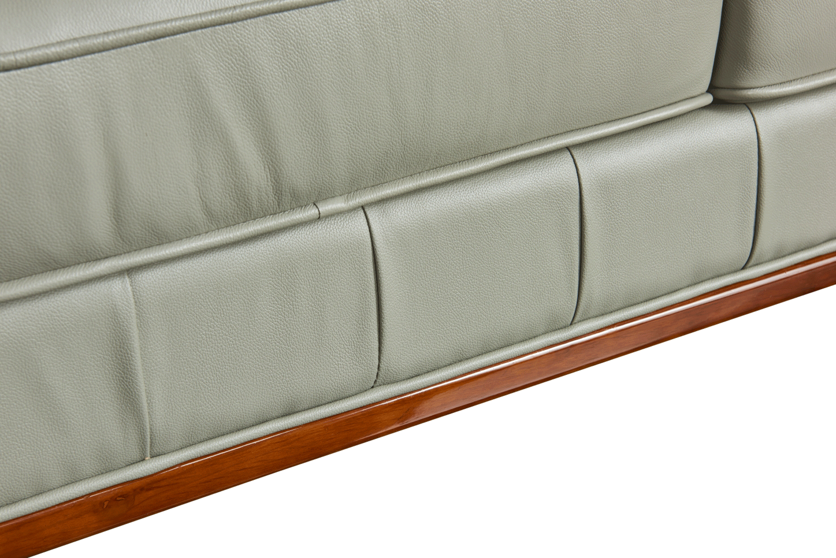 ESF Furniture - 401 Grey Leather Sofa - 4013 ESF Furniture