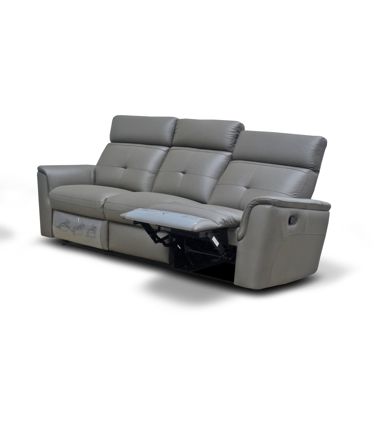 ESF Furniture - 8501 3 Piece Recliner Living Room Set in Dark Grey - 8501DARKGREY-SLC ESF Furniture