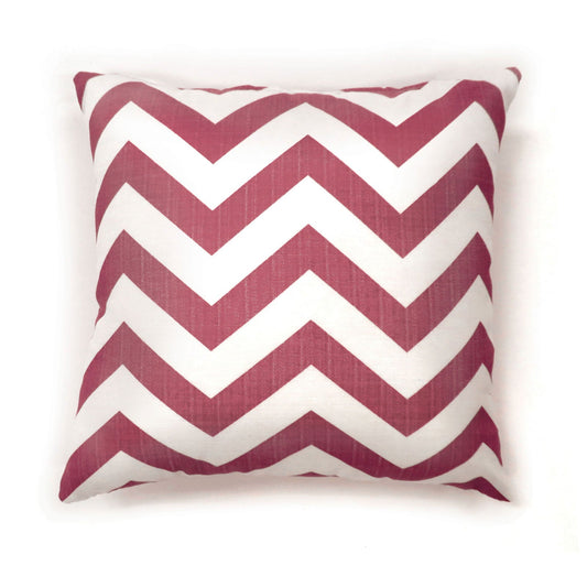 Zoe Red Chevron 18" X 18" Pillow, Red Chevron (2/CTN) FOA East