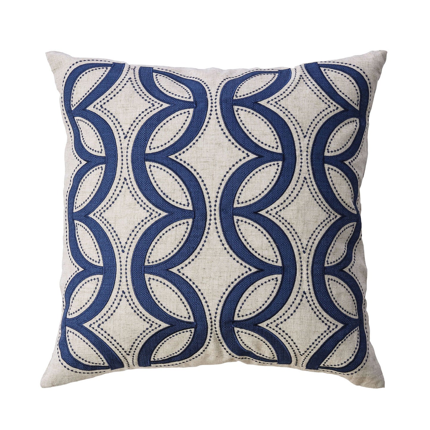 Teri Natural/Indigo 20" X 20" Pillow, Natural & Indigo (2/CTN) FOA East