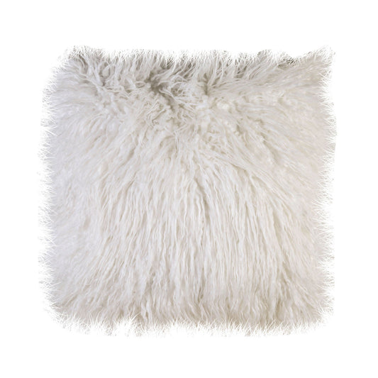 Sheri White 20" X 20" Pillow, Shaggy White (2/CTN) FOA East