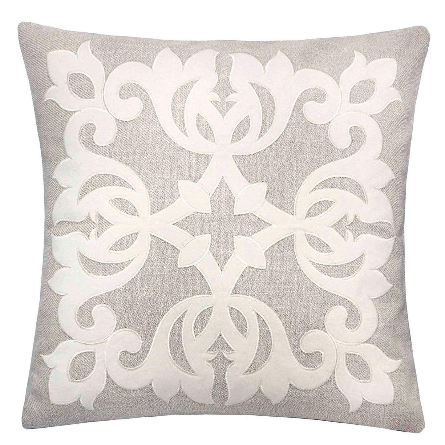 Trudy Light Beige 20" X 20" Pillow, Ecru FOA East