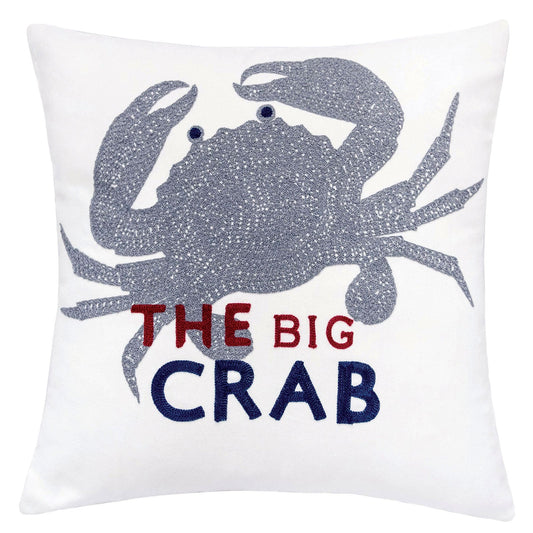 Jody White 20" X 20" Pillow, Crab FOA East